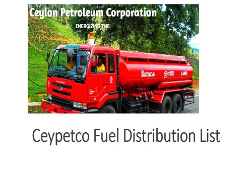 Ceypetco Fuel Distribution List Today Tomorrow
