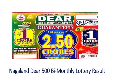 Nagaland State Dear 500 Bi Monthly Lottery Result 5-11-2022