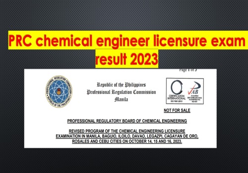 PRC chemical engineer licensure exam result 2023